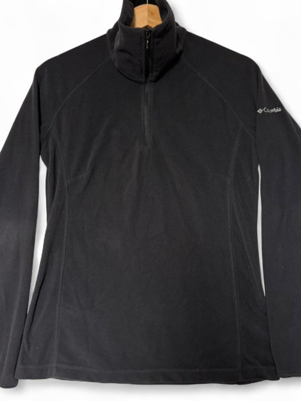 Columbia Sweatshirt Womens Size S Black Glacial IV Half Zip Lightweight Fleece